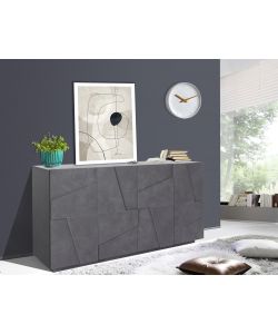 Credenza Ping Moderna 4 Ante Battente Ardesia