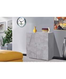 Credenza Ping Moderna 2 Ante Battente Cemento