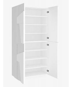 Web Furniture Scarpiera Moderna 4 Ante 81x39,2 Bianco Lucido Design Italiano