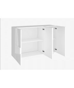 Web Furniture Mobile PING 3 Ante Bianco Lucido 121,8x86 cm Design Moderno