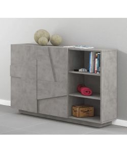 Web Furniture Mobile Ingresso 2 Ante 3 Vani Grigio Cemento 121x39,2x86