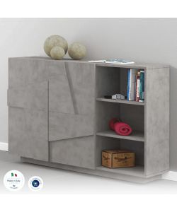 Web Furniture Mobile Ingresso 2 Ante 3 Vani Grigio Cemento 121x39,2x86