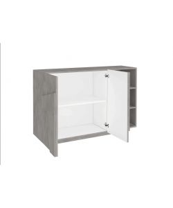 Web Furniture Mobile Ingresso 2 Ante 3 Vani Grigio Cemento 121x39,2x86