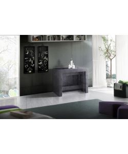 Web Furniture - Consolle Tavolo Allungabile Pratika Ardesia 77x90/300 cm
