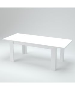 Tavolo Jesi 160 Allungabile Design Moderno Bianco Lucido