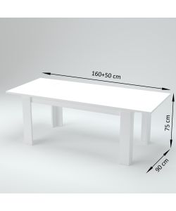 Web Furniture Tavolo Allungabile Jesi 160 cm Olmo Perla Design Moderno