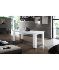 Tavolo Jesi 140 Allungabile Design Moderno Bianco Lucido