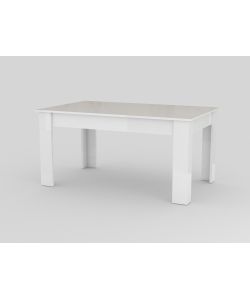 Tavolo Jesi 140 Allungabile Design Moderno Larice Bianco