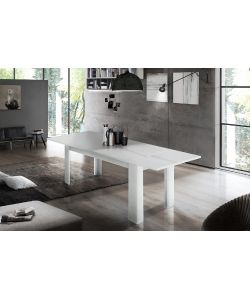 Tavolo Jesi 140 Allungabile Design Moderno Larice Bianco