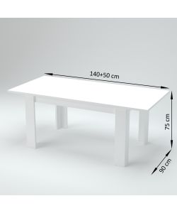 Tavolo Jesi 140 Allungabile Design Moderno Olmo Perla