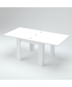 Tavolo Jesi A Libro Allungabile Design Moderno Bianco Lucido
