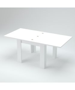 Tavolo Jesi A Libro Allungabile Design Moderno Larice Bianco