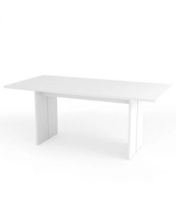 Web Furniture Tavolo Bologna Design Moderno Bianco Lucido 160 cm