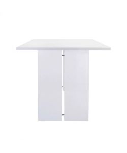 Web Furniture Tavolo Bologna Design Moderno Bianco Lucido 160 cm