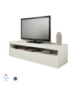 Porta Tv Burrata Da 130 Cm Bianco Lucido