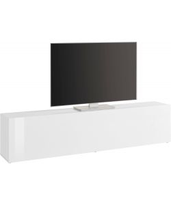 Porta Tv Moderno 1 Anta A Ribalta Maruska Bianco Lucido