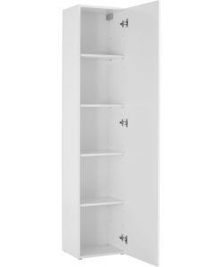 Web Furniture Colonna Armadio Maruska Bianco Lucido 180x40x40 cm - Design Moderno - 100% Made in Italy