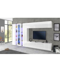 Soggiorno Moderno Da 340Cm Maruska Bianco Lucido