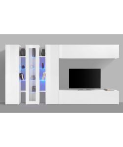 Soggiorno Moderno Da 340Cm Maruska Bianco Lucido
