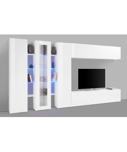 Soggiorno Moderno Da 340Cm Maruska Bianco Lucido