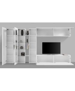 Soggiorno Moderno Da 340Cm Maruska Bianco Lucido