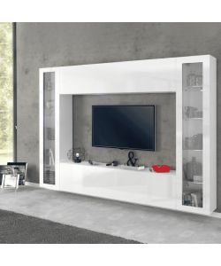 Web Furniture Soggiorno Porta TV Bianco Laccato Extra Large 180x30x40 cm