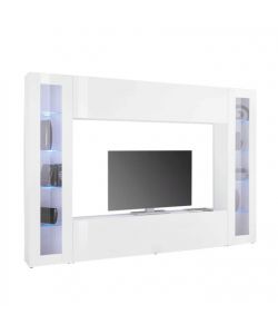 Web Furniture Soggiorno Porta TV Bianco Laccato Extra Large 180x30x40 cm