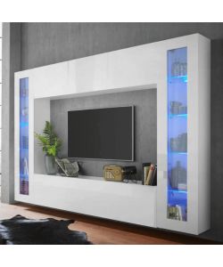 Web Furniture Soggiorno Porta TV Bianco Laccato Extra Large 180x30x40 cm