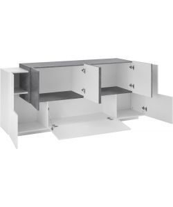 Web Furniture Credenza New Corona Bianco Ardesia - 200x45 cm Ideale per Living