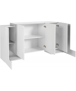 Credenza Pillon Moderna 2+3 Ante Battenti Bianco Lucido