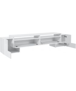 Porta Tv Pillon Moderno 2 Ante Battente 1 Anta Ribalta Bianco
