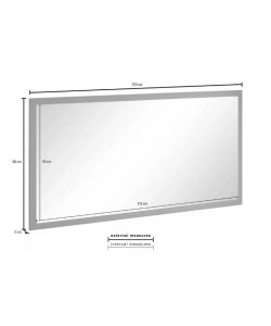 Web Furniture Specchiera moderna Bianco Lucido 120x60 cm per ingresso