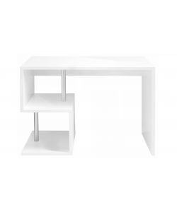 Web Furniture Scrivania Esse Bianco Lucido - Design Moderno 100cm