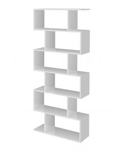 Web Furniture - Libreria Moderna Bianco Lucido Calli 191,8x84x24,6 cm