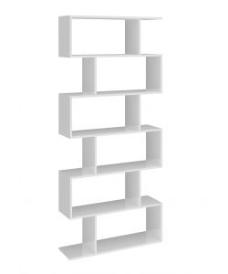 Web Furniture - Libreria Moderna Bianco Lucido Calli 191,8x84x24,6 cm