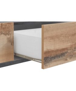 Web Furniture Mobile Porta TV Moderno 200x40x47 cm Ardesia e Pero