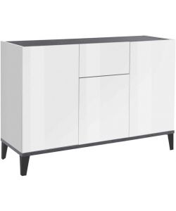 Web Furniture Madia Sunrise moderna 120x40x82 cm bianca e ardesia