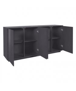 Web Furniture Credenza moderna antracite laccato 180 cm per soggiorno