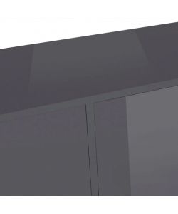 Web Furniture Credenza moderna antracite laccato 180 cm per soggiorno