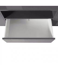 Web Furniture Credenza moderna antracite laccato 180 cm per soggiorno