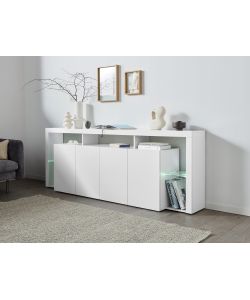 Credenza Essential Sideboard 4 Ante 220 Bianco Laccato