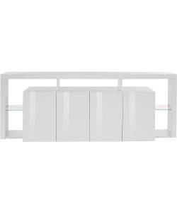 Credenza Essential Sideboard 4 Ante 220 Bianco Laccato