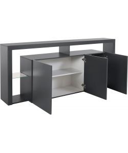 Web Furniture Credenza Essential Sideboard 3 Ante 200 Antracite Opaco - 200x40x80