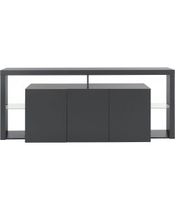Web Furniture Credenza Essential Sideboard 3 Ante 200 Antracite Opaco - 200x40x80
