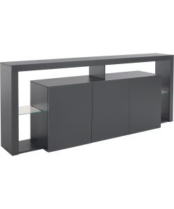 Web Furniture Credenza Essential Sideboard 3 Ante 200 Antracite Opaco - 200x40x80