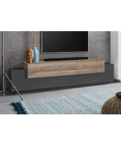 Web Furniture Porta TV Corona in Antracite e Oak - Design Moderno 200 cm