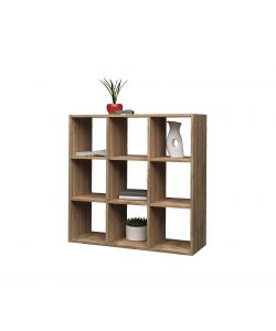 Web Furniture - Libreria sospesa Maruska in Acero Wotan 90x25 cm