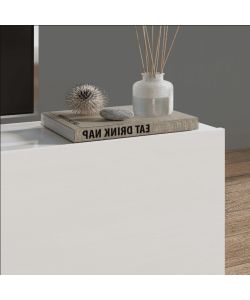 Web Furniture Parete Attrezzata Moderna Soggiorno Bianco Lucido 180 cm