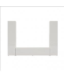 Web Furniture Parete Attrezzata Moderna Soggiorno Bianco Lucido 260x30x180 cm