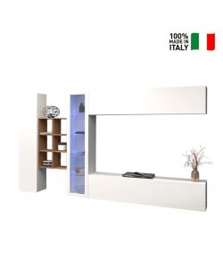 Web Furniture Parete Attrezzata Soggiorno Bianco Lucido 320x30x180 cm